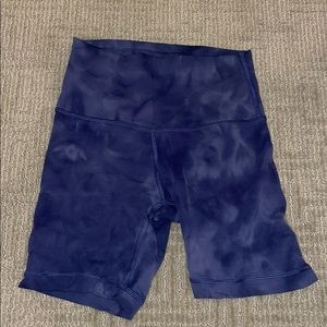 Lululemon biker shorts- diamond dye